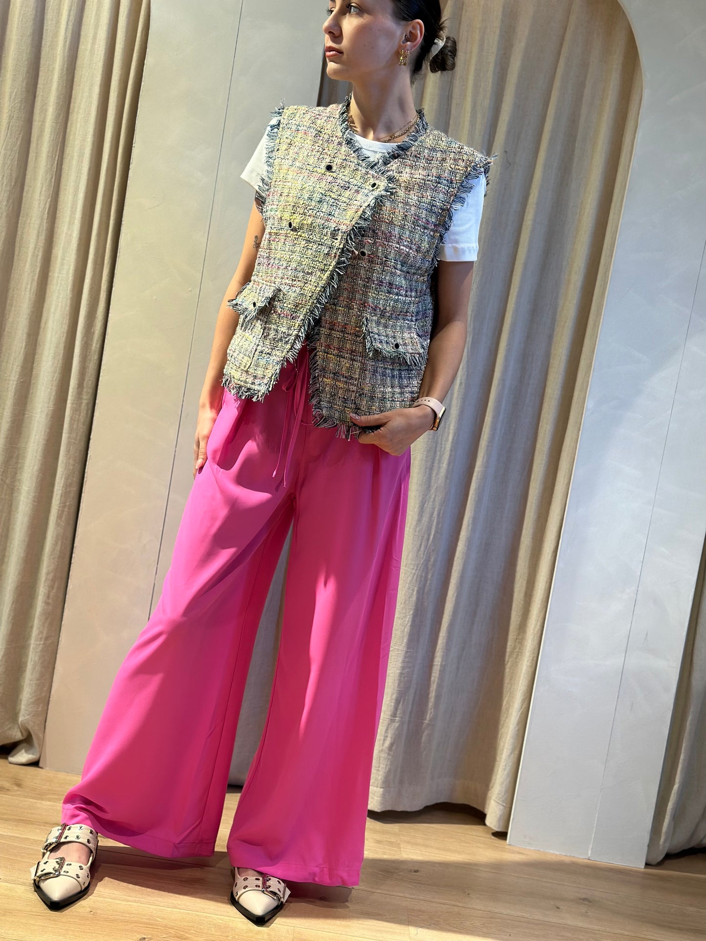 Pantalon ébène - rose