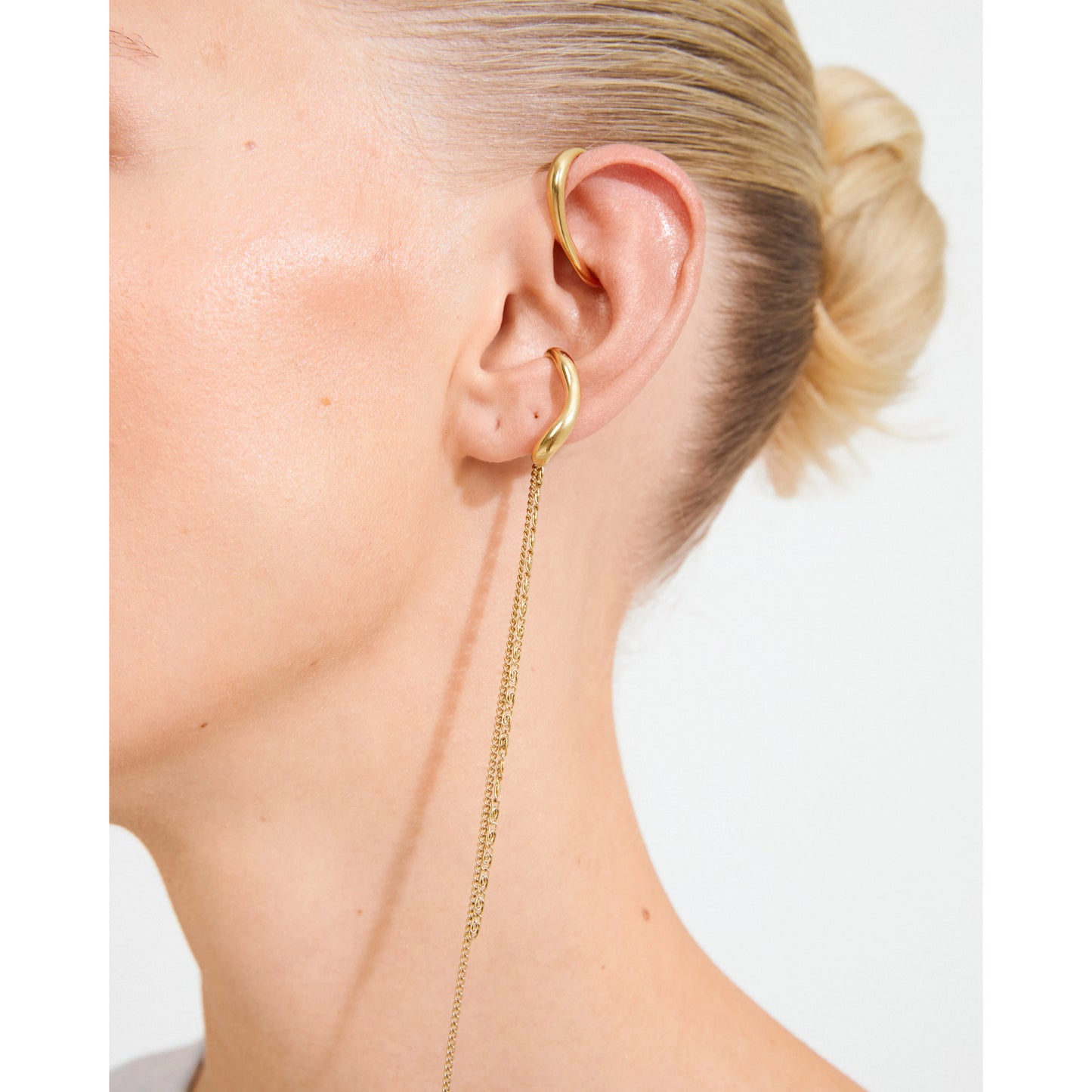 ear cuff EVON ensemble 2 en 1 plaquée or