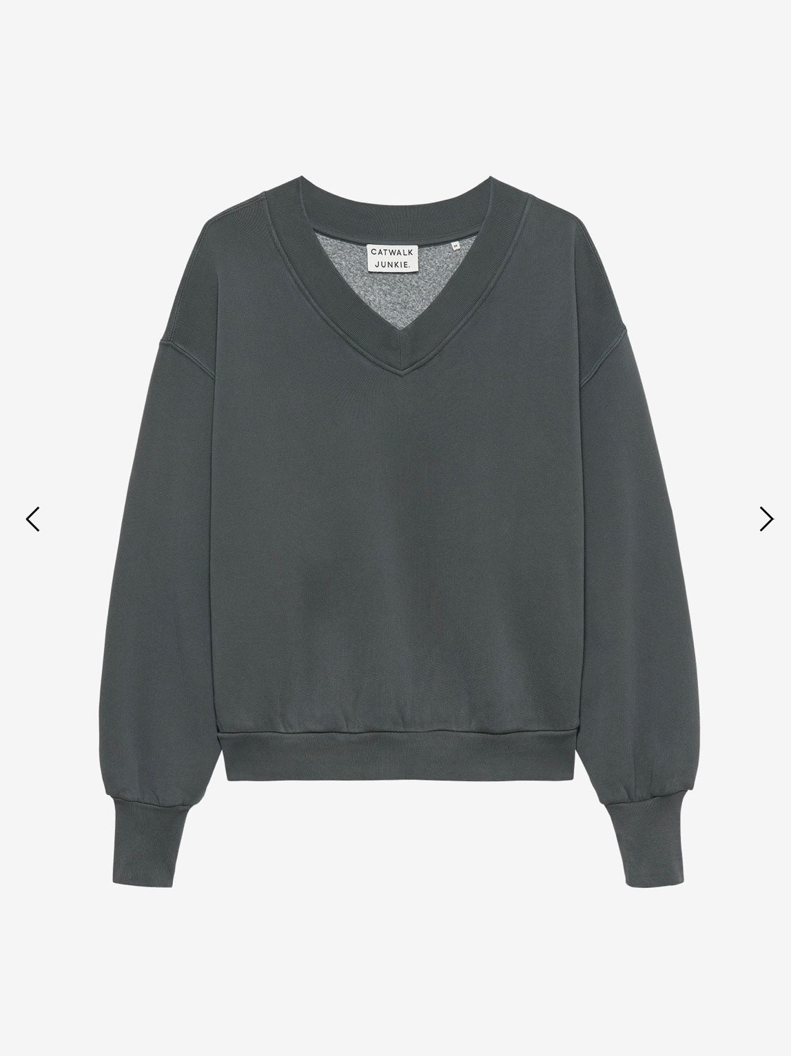 Sweater with Vneck - Carbon