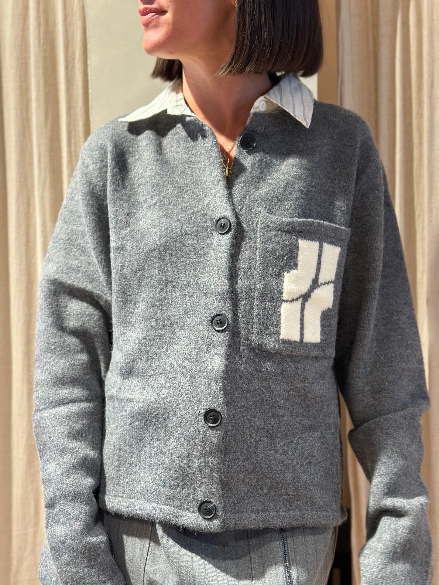 Cardigan leone - gris