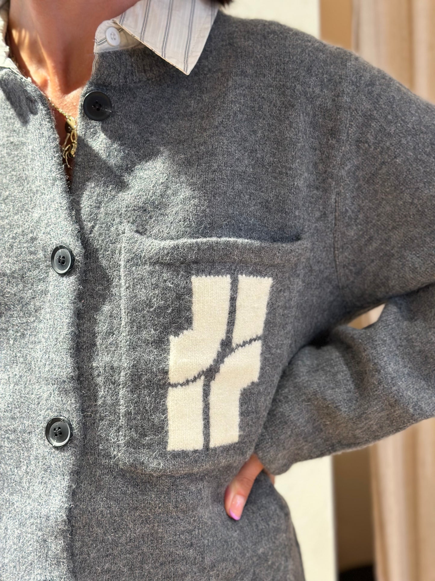 Cardigan leone - gris