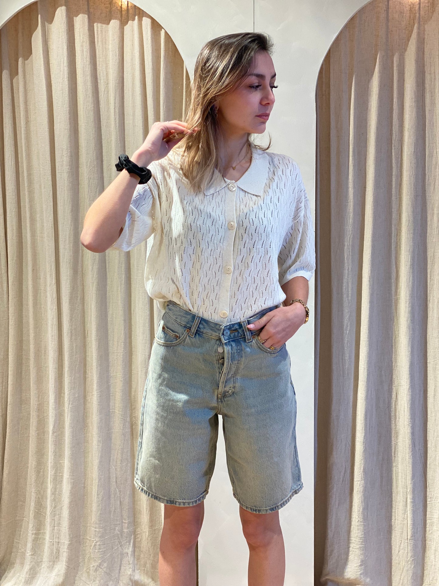 Blouse pao - écru