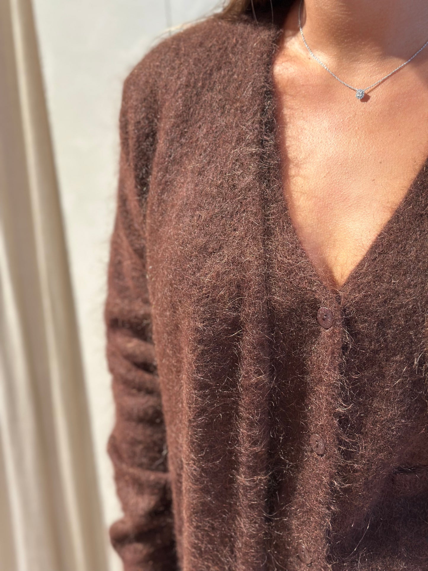 Cardigan telluride - chocolat