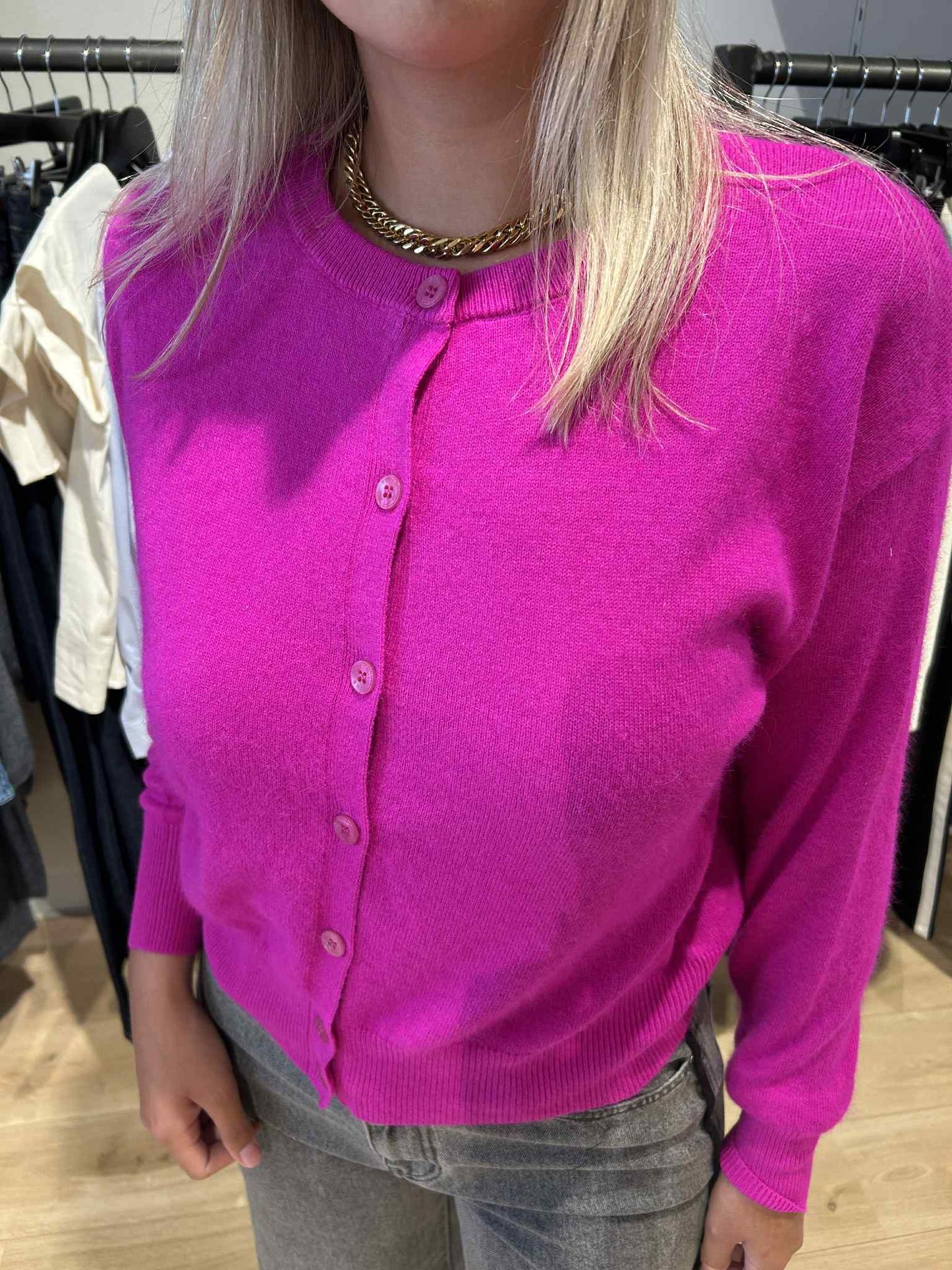 Cardigan montrose - magenta