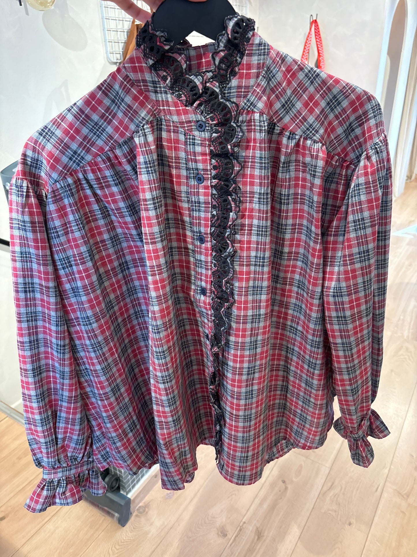 Chemise Montana - carreaux framboises