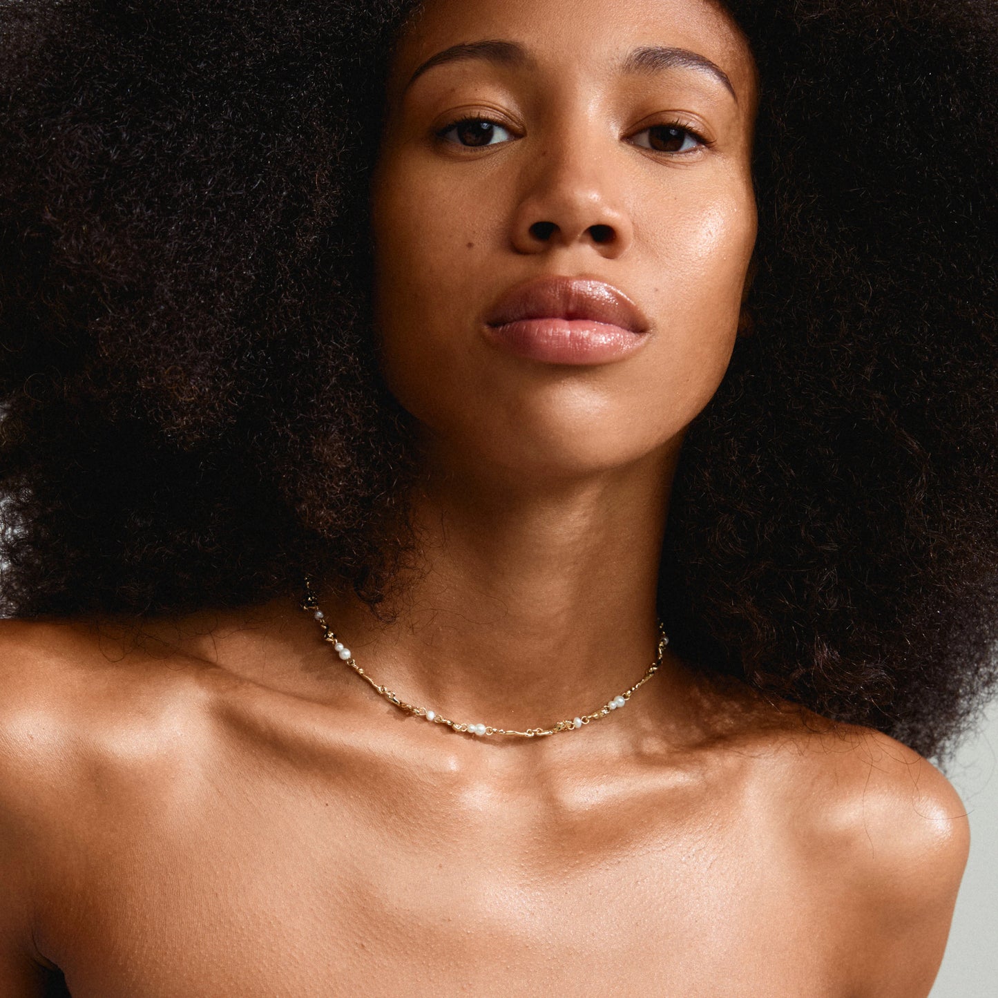 Collier de perles SLOAN plaqué or
