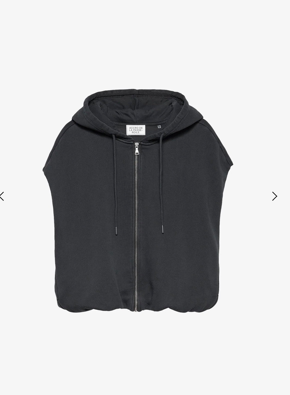 Sleeveless tuck in sweater with hood - Dark grey