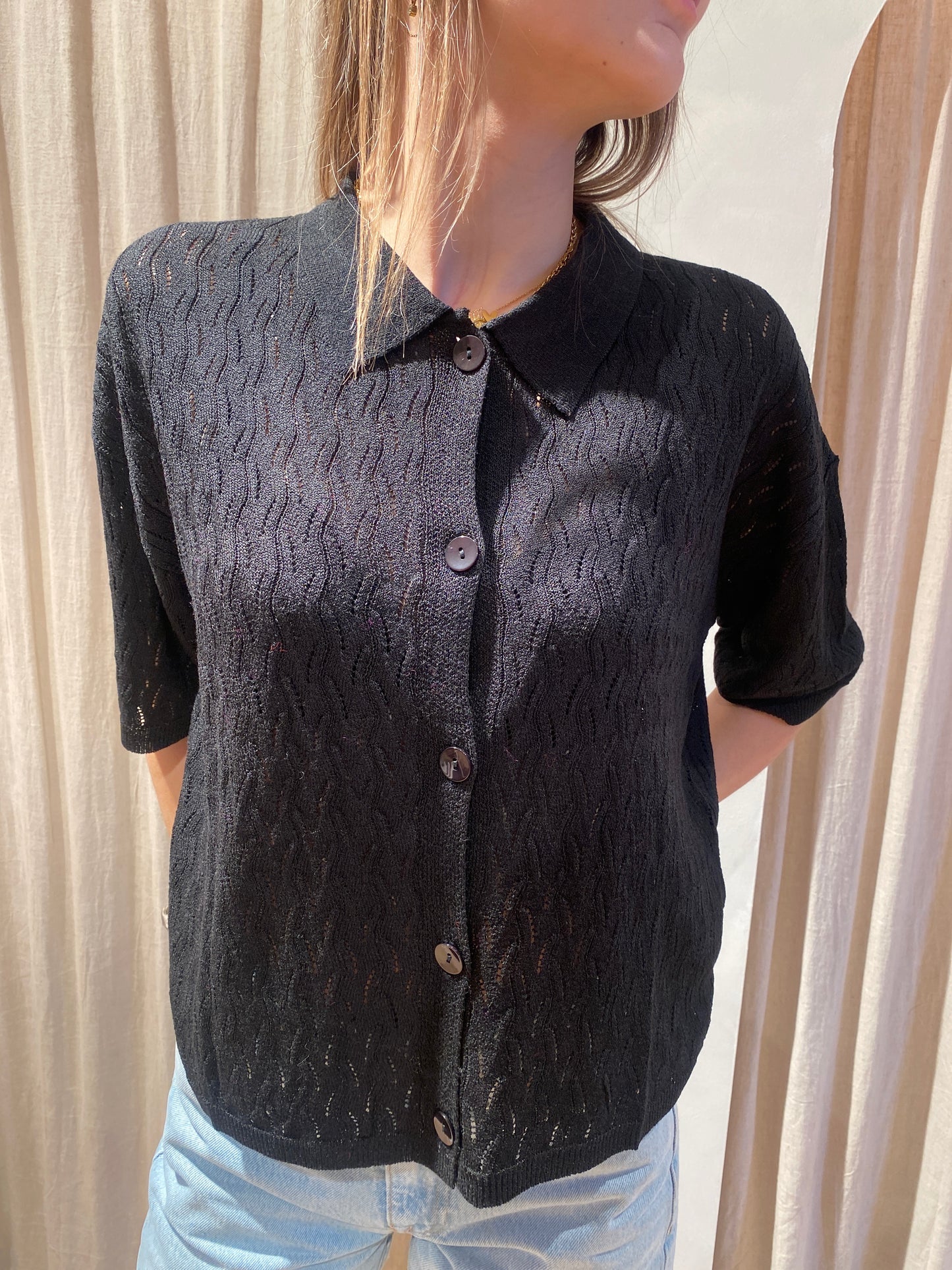 Blouse pao - noir