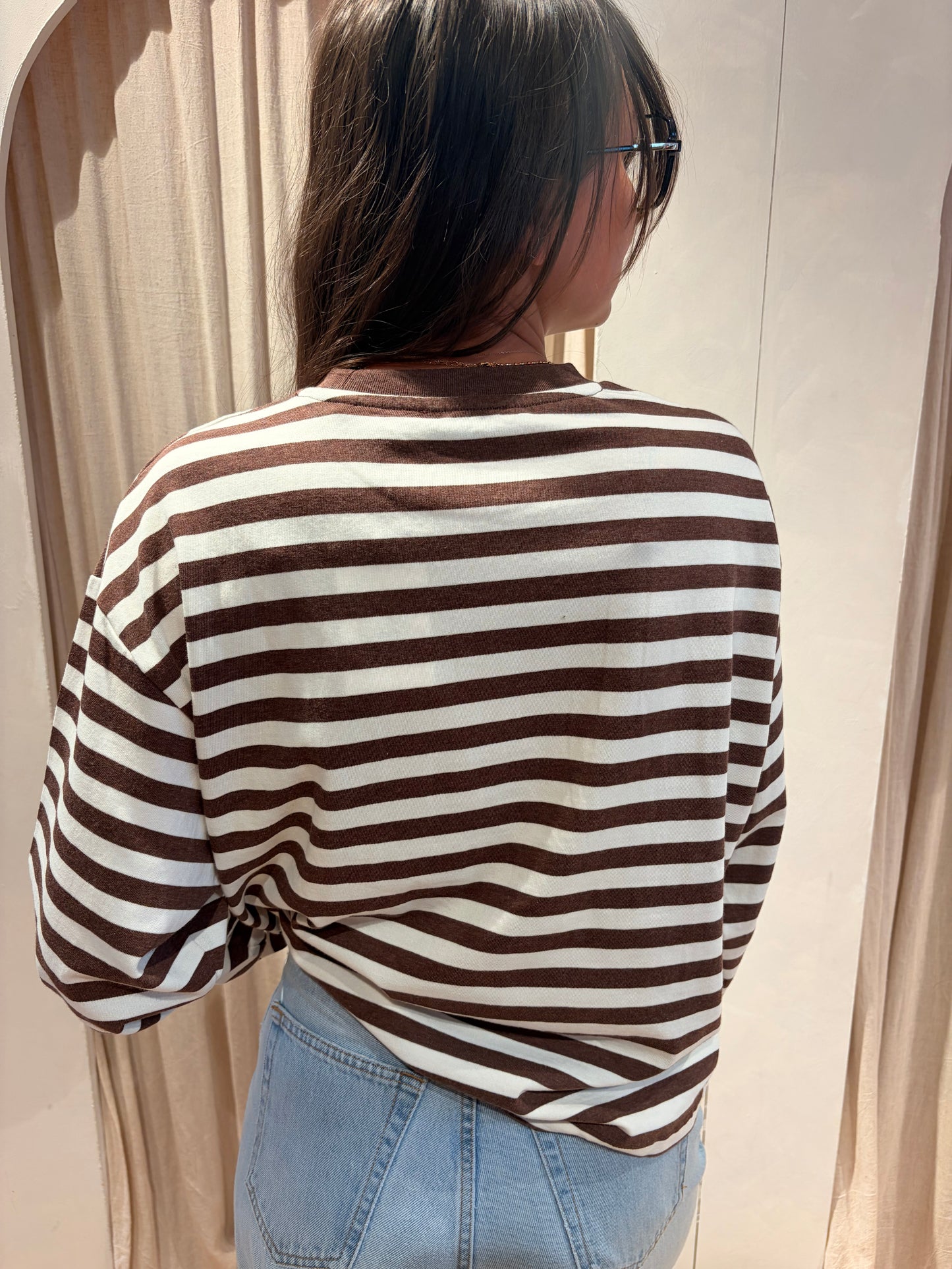 Striped long sleeve - Coffee Bean