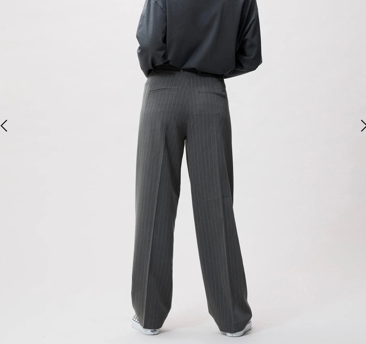Tapered trousers pinstripe - dark grey