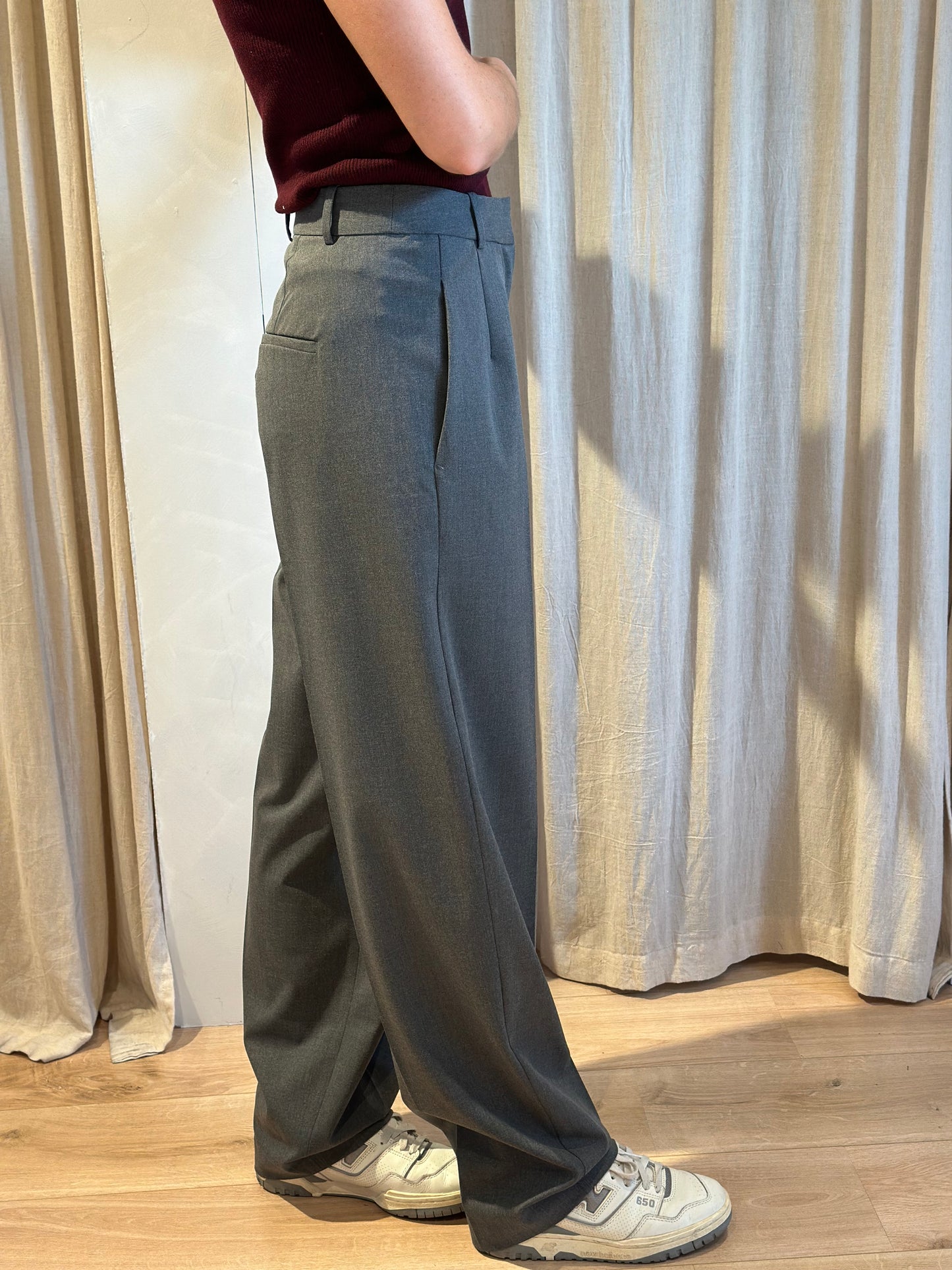 tapered trousers - grey