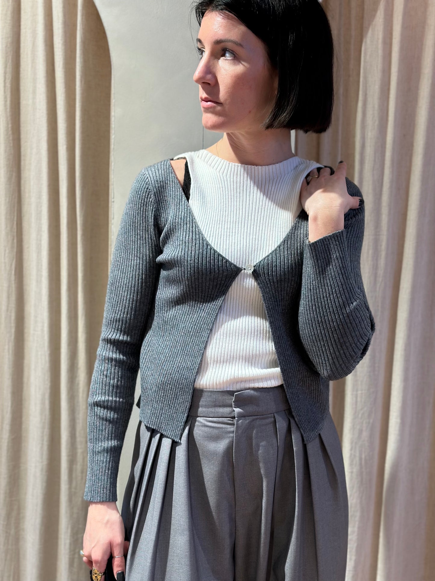 Top Maelys - gris