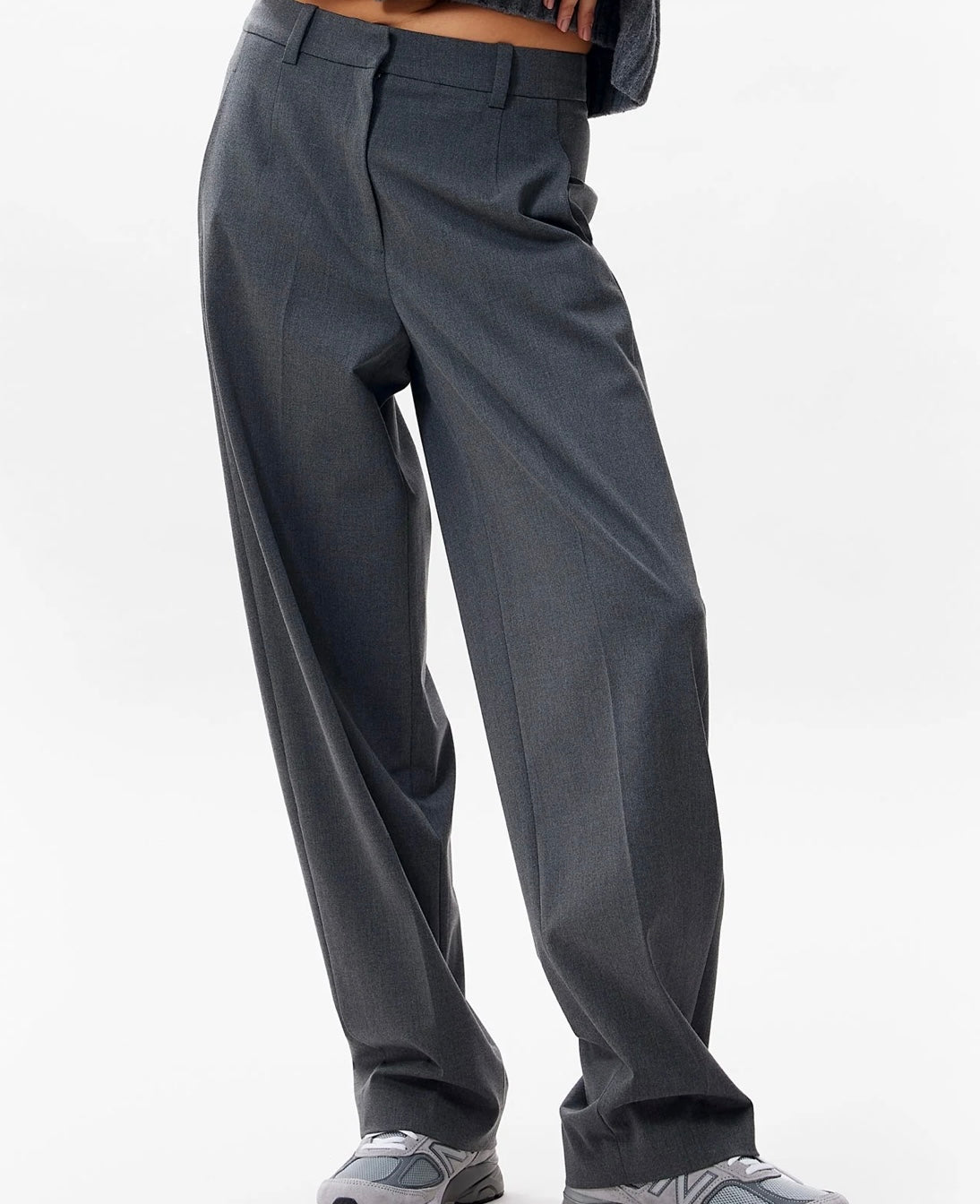tapered trousers - grey