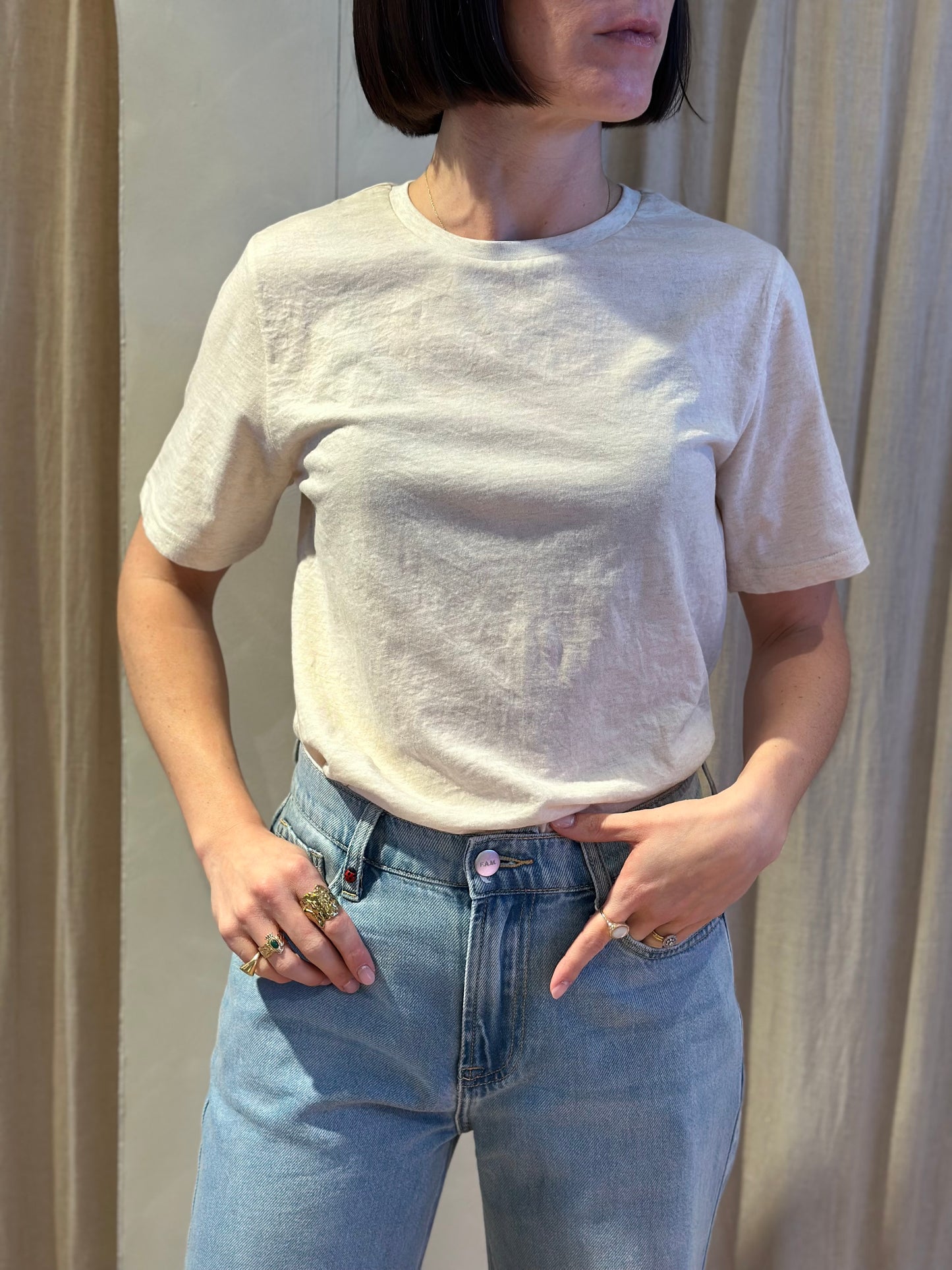 Beejan mellan - t-shirt oyster