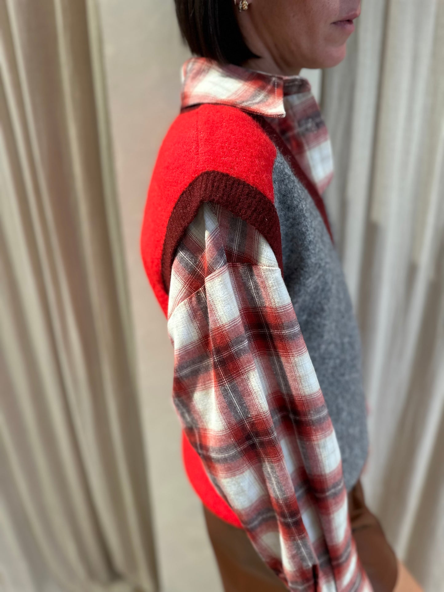 Pull iola - gris bordeaux