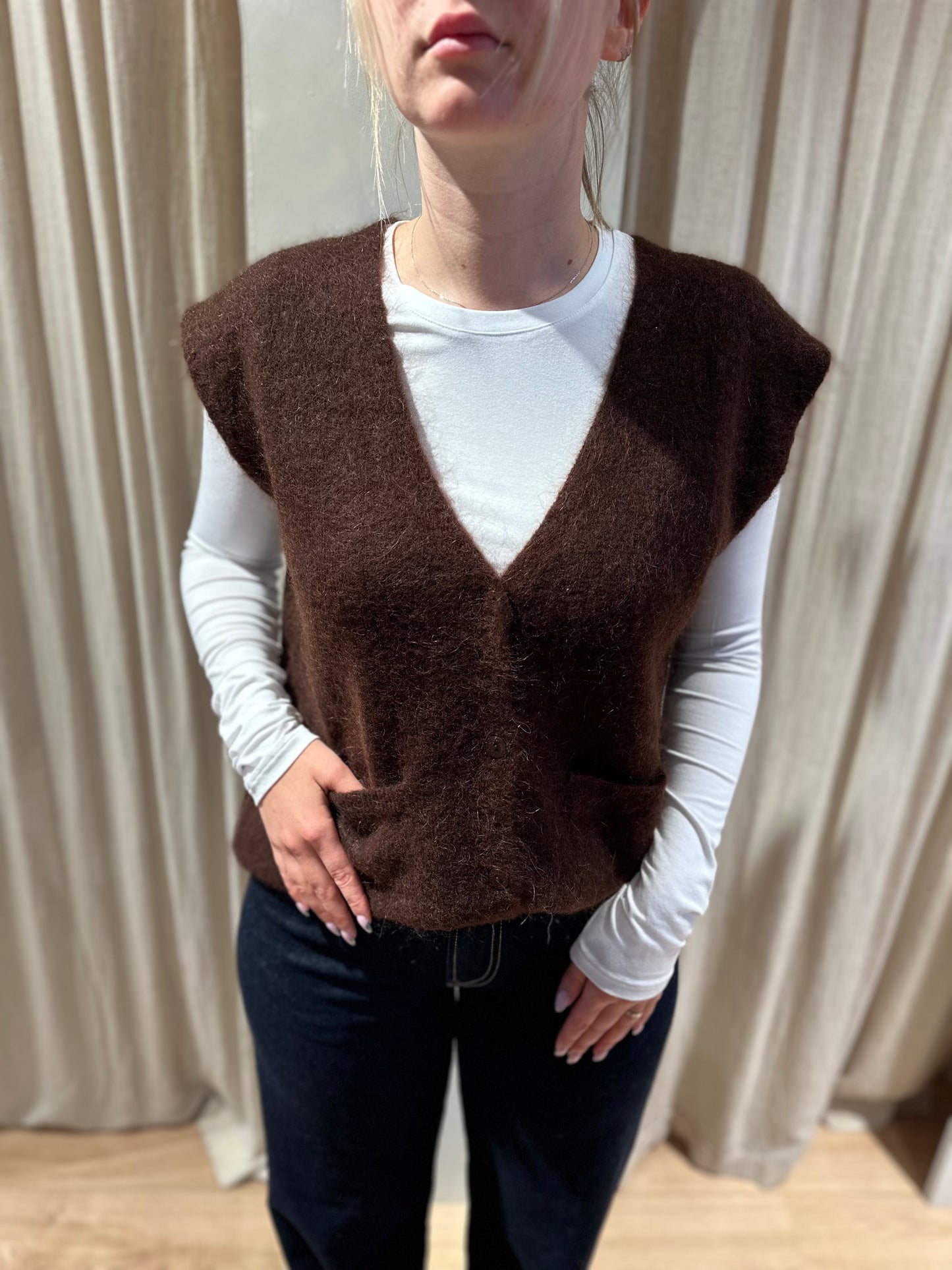 Cardigan castlerock - chocolat
