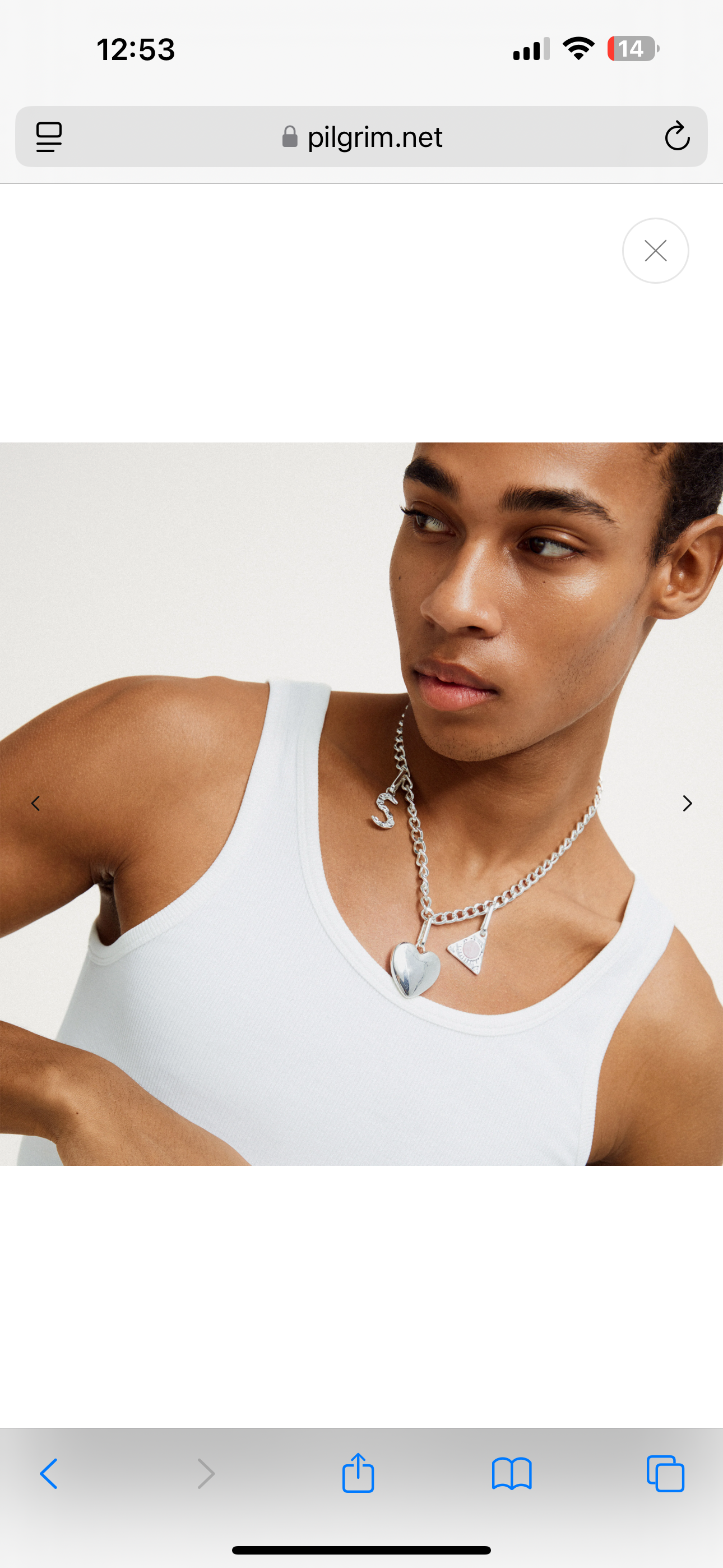 CHARM curb necklace silver-plated
