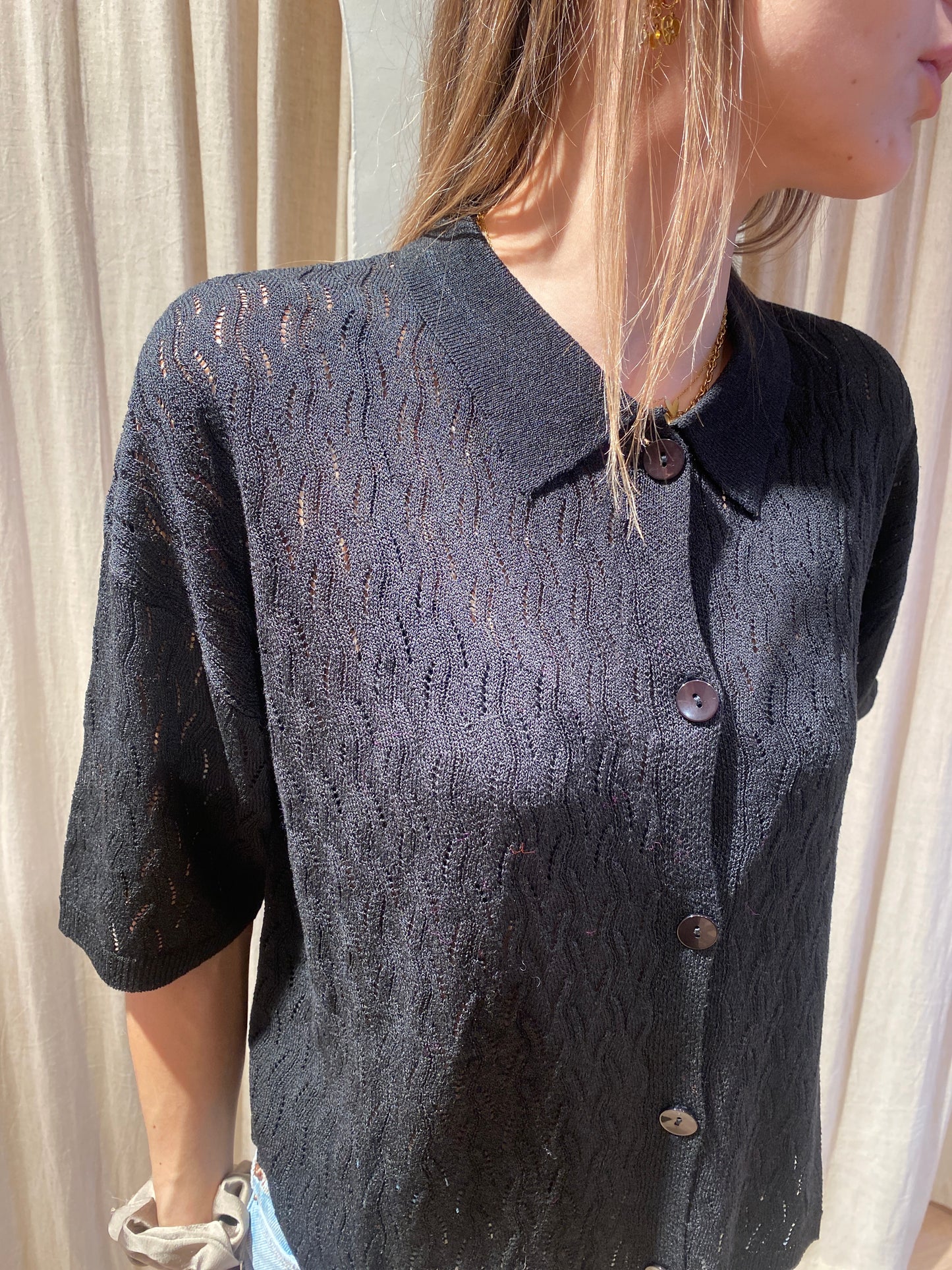Blouse pao - noir
