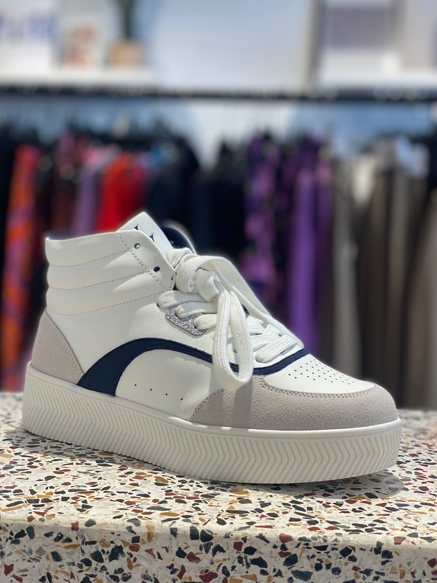 Baskets haute jemma - bleu