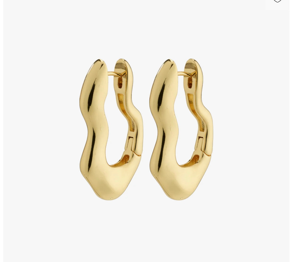 LOULIA wavy earrings gold-plated
