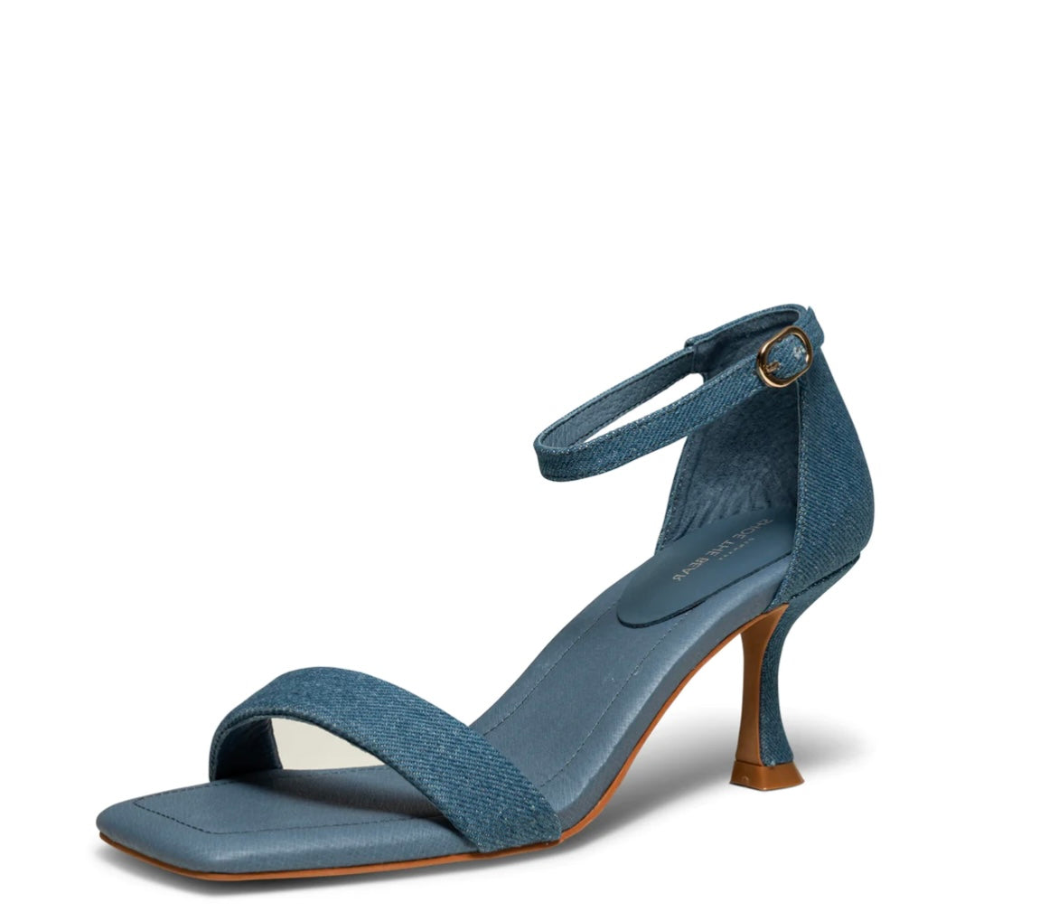 LEAH ANKLE STRAP - DENIM