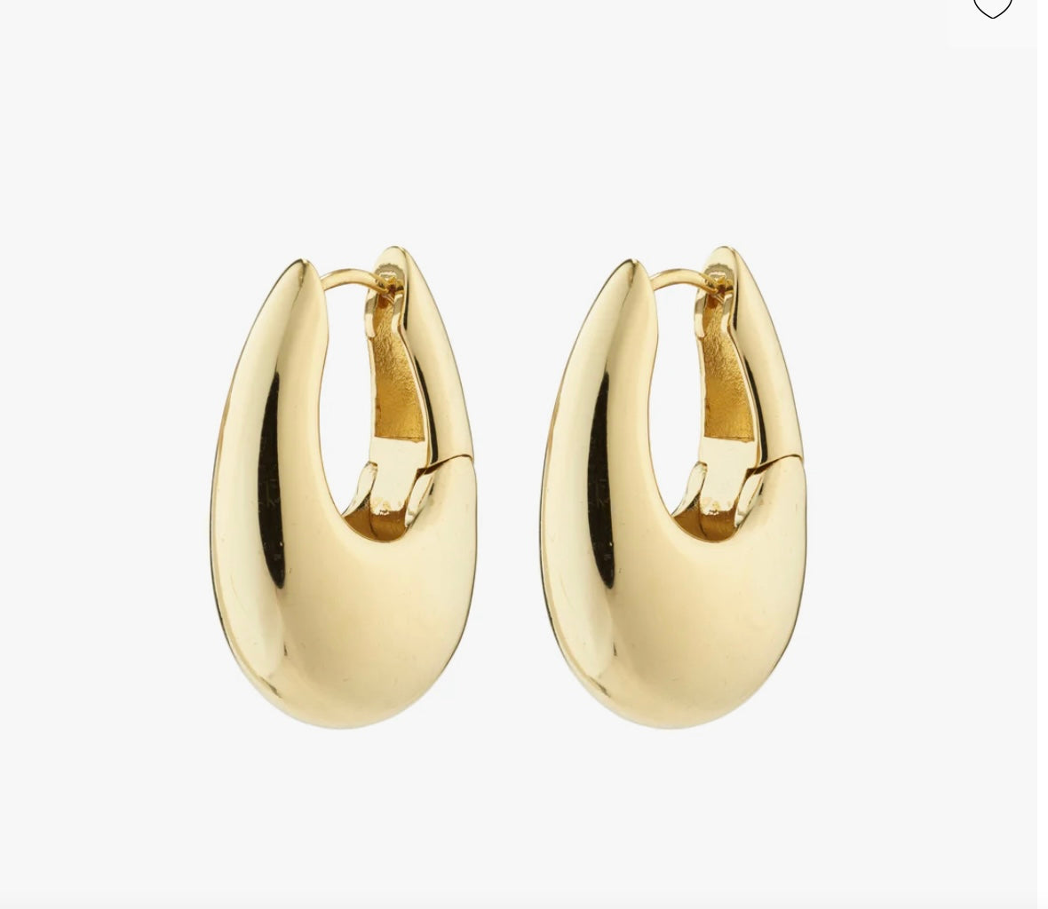AUTUMN chunky retro hoop earrings gold-plated