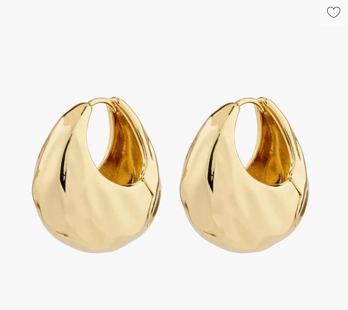 BELIEVE chunky hoop earrings gold-plated