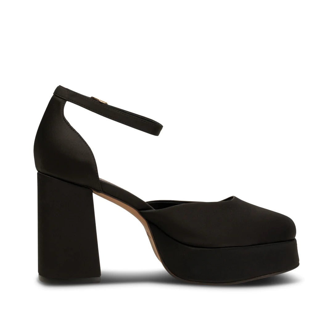 PRISCILLA PLATEAU HEEL - BLACK
