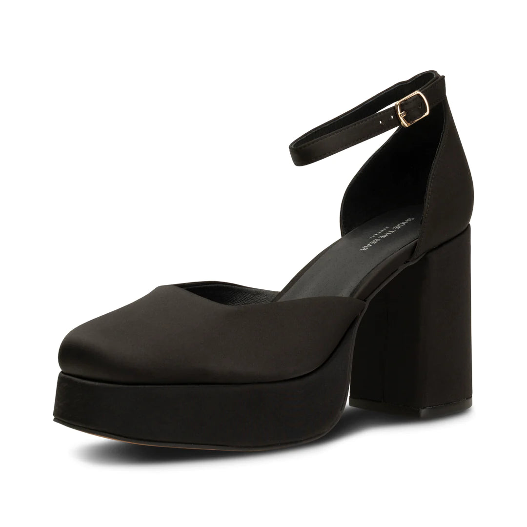 PRISCILLA PLATEAU HEEL - BLACK