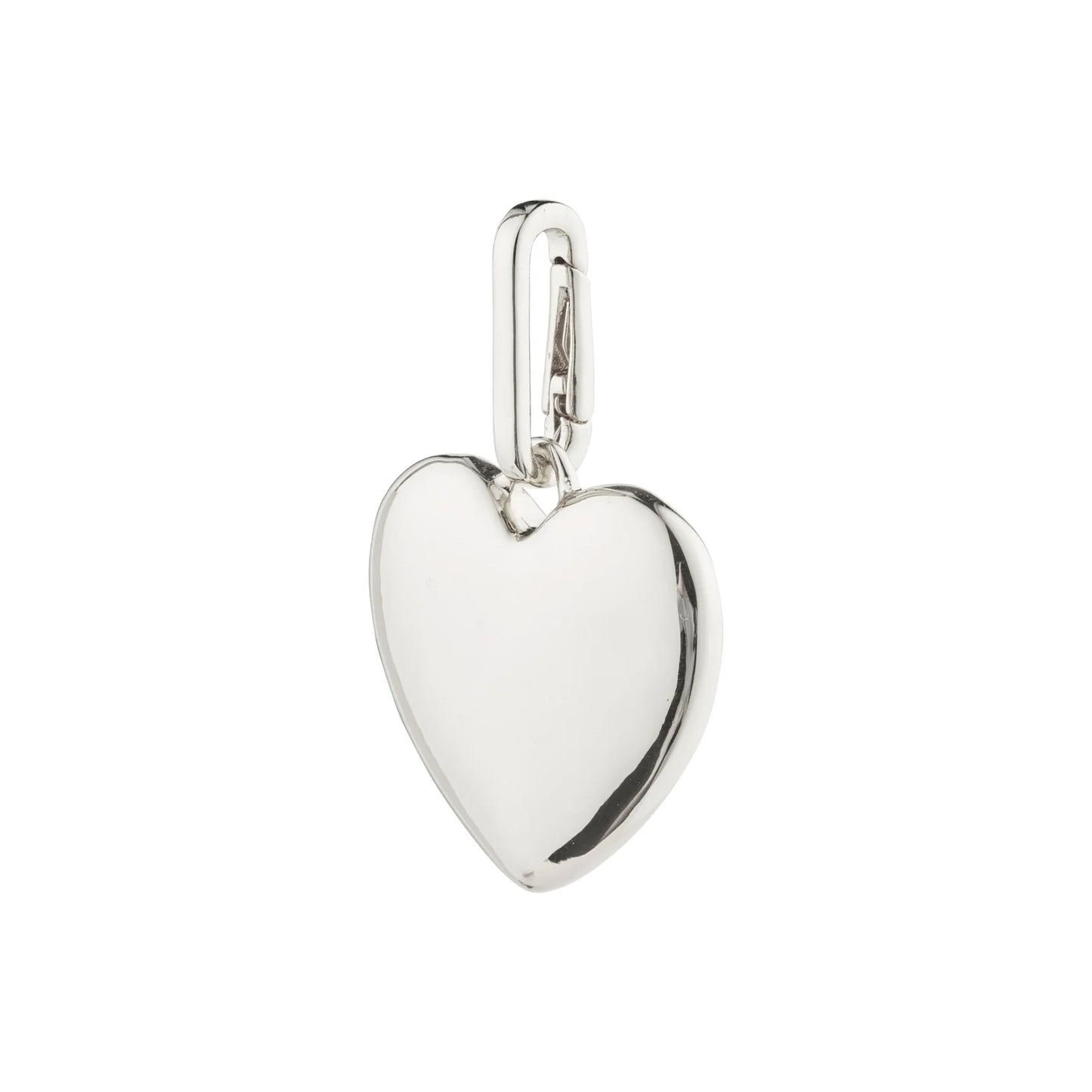 BRELOQUE PENDENTIF MAXI CŒUR RECYCLÉ - silver