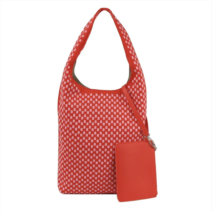 Hobo braided Néoprène - red corail