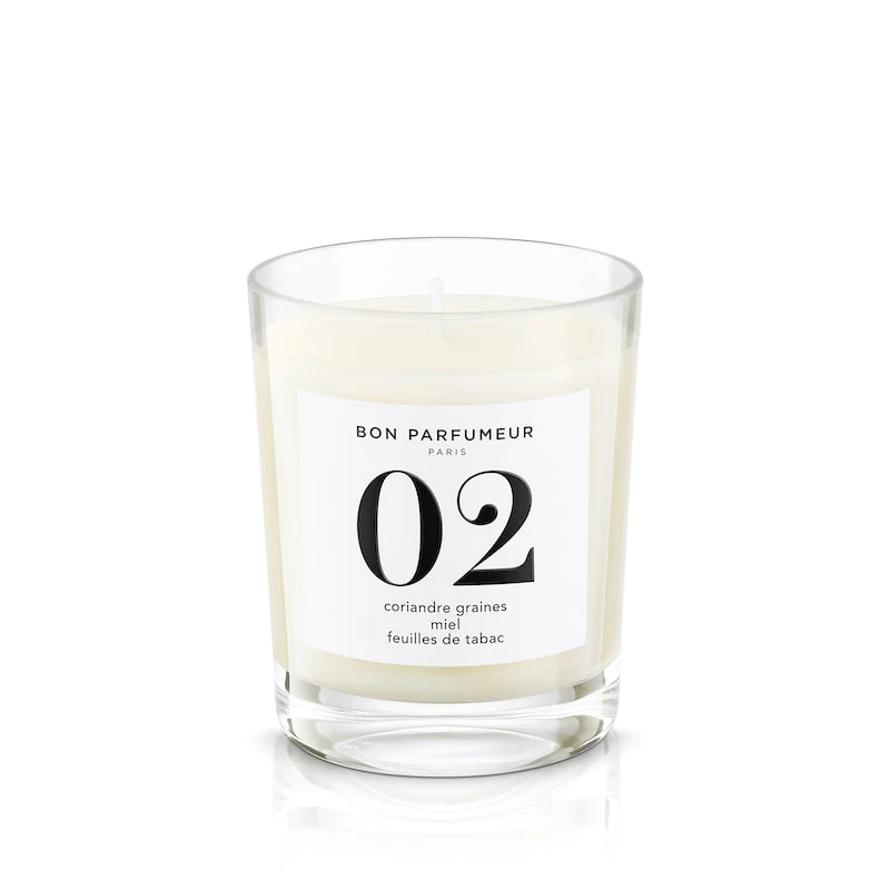 Bougie 02 - graine de coriandre, miel, feuilles de tabac