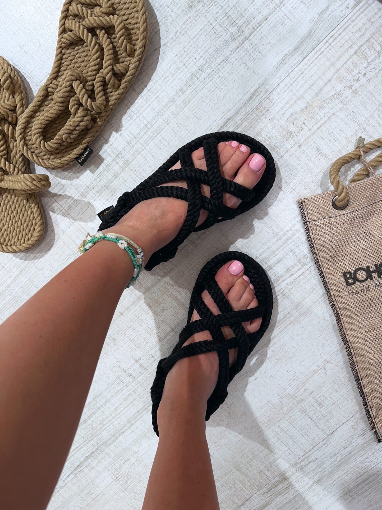 Sandale bodrum noir