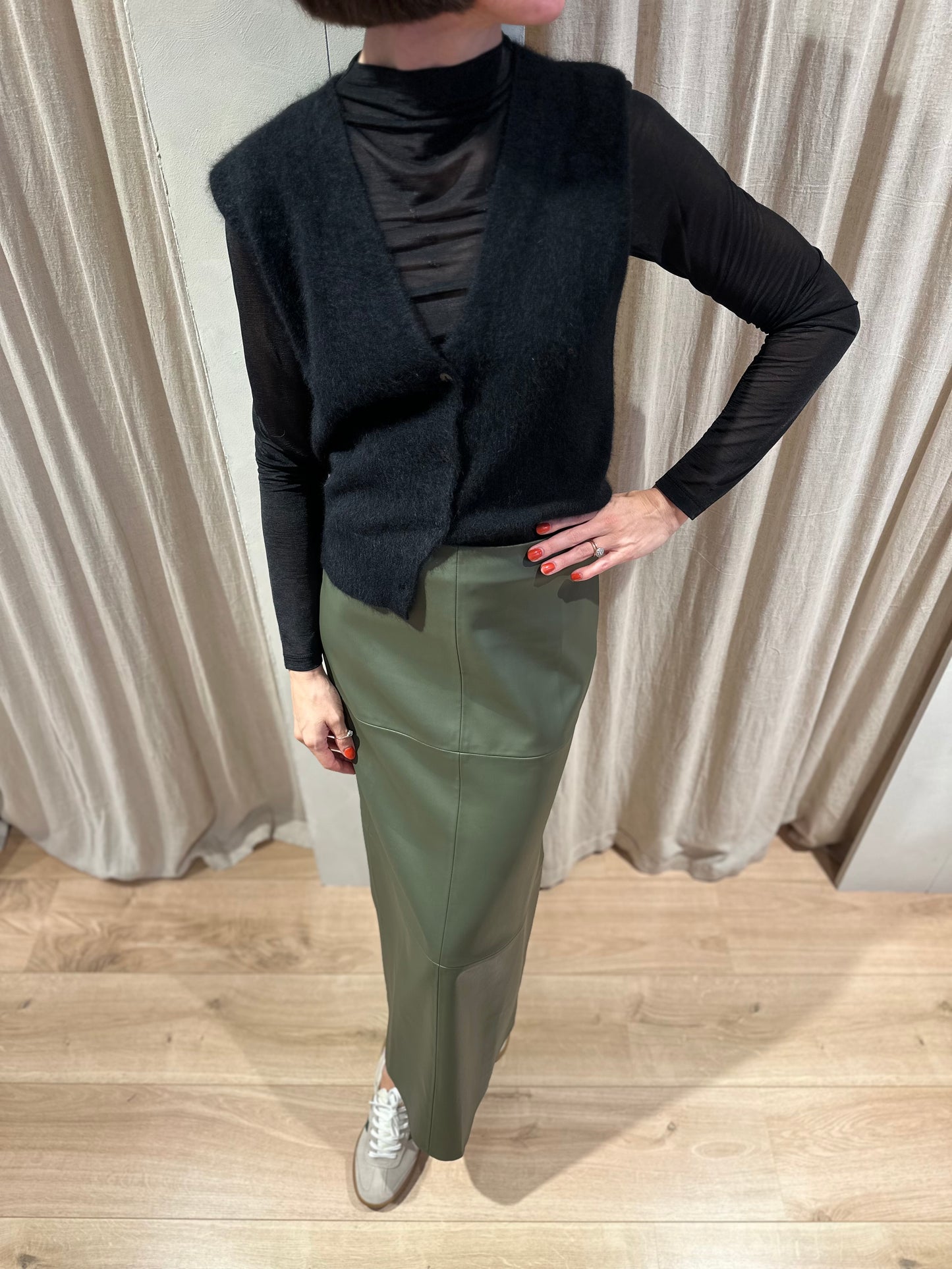 Jella pu skirt - grape