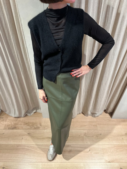 Jella pu skirt - grape