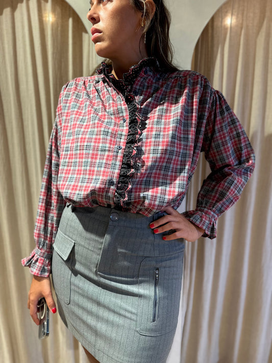 Chemise Montana - carreaux framboises