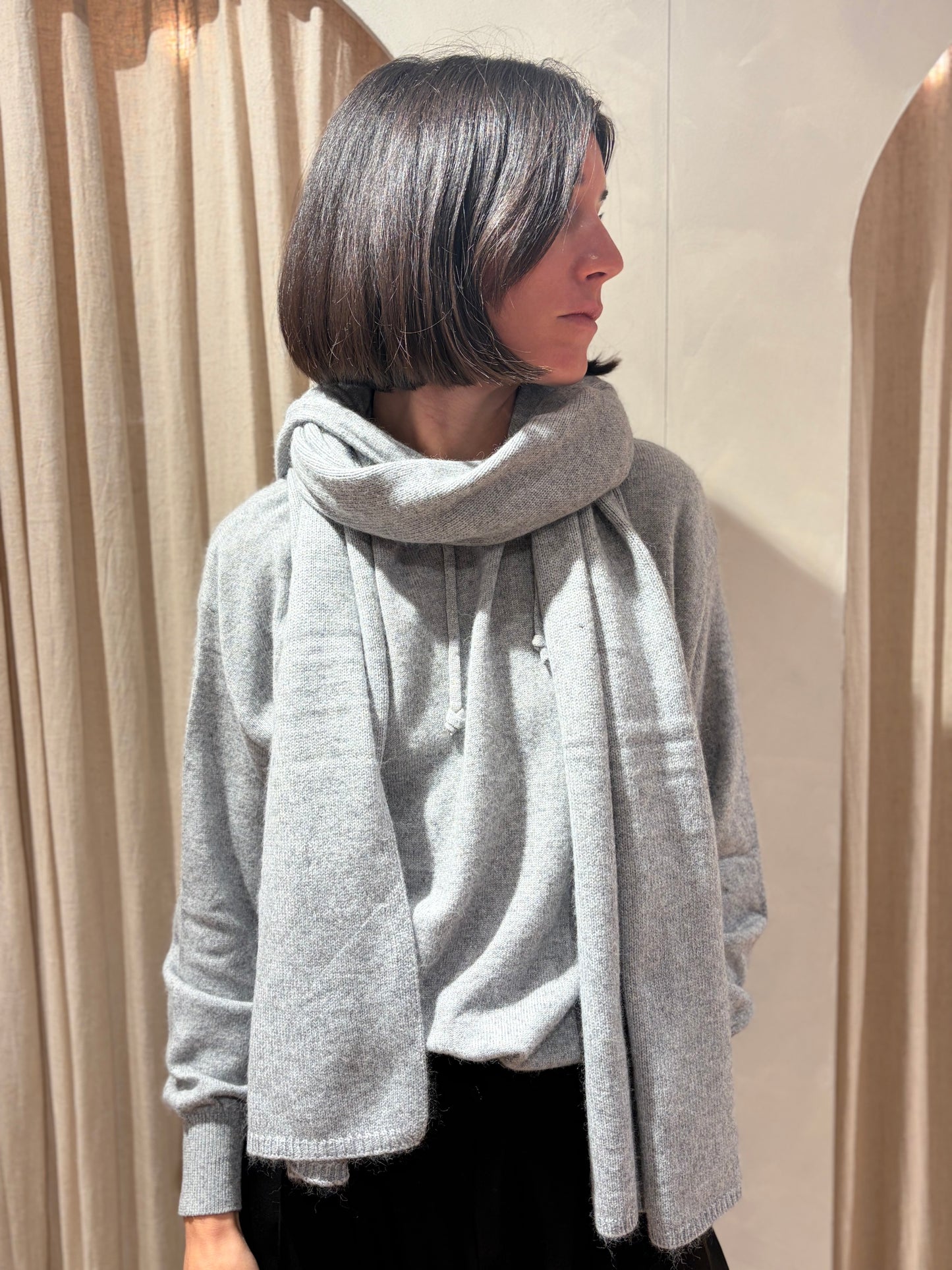 Scarf Vail - Pearl grey