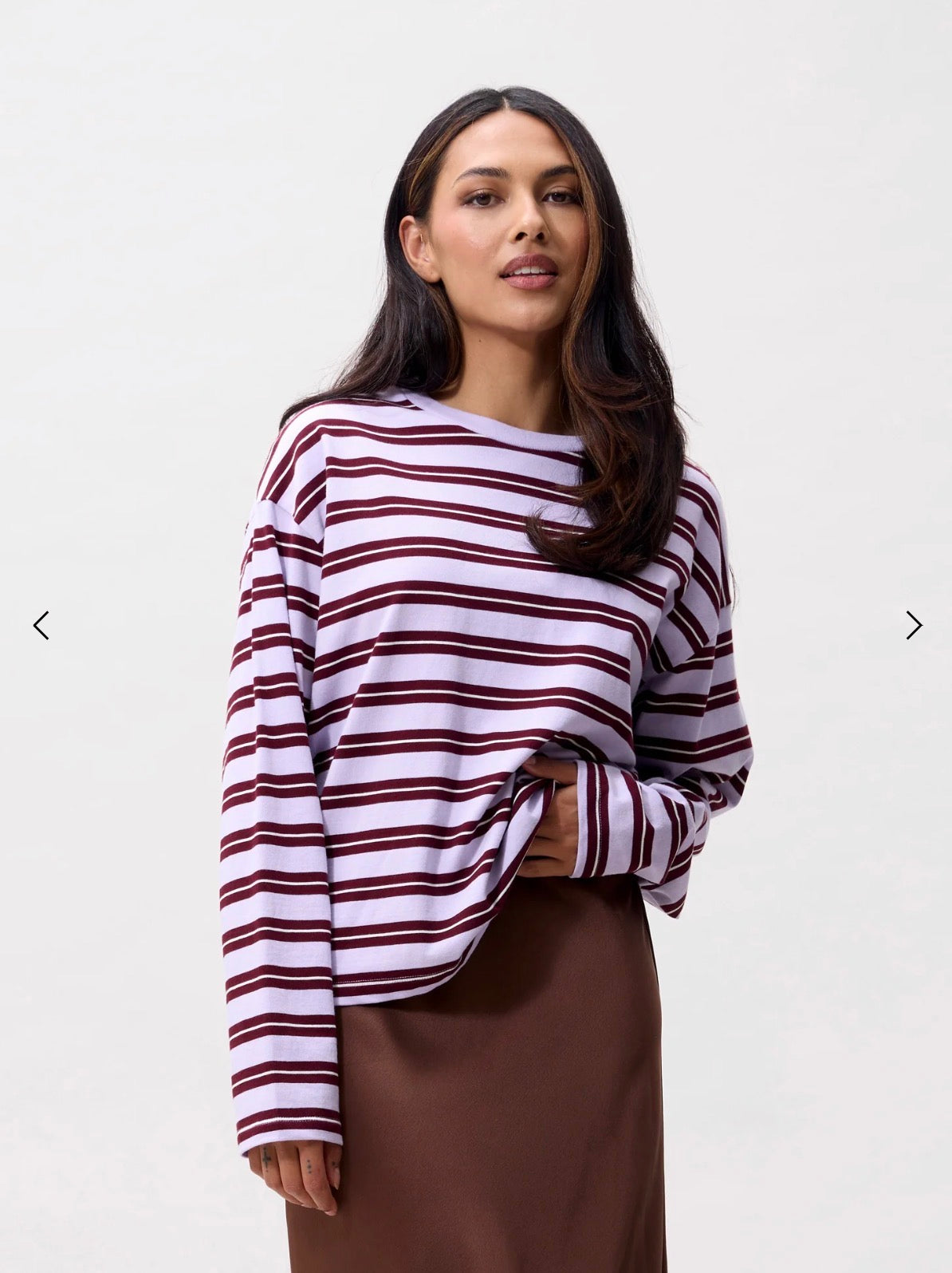 Striped long sleeve - Lavender Frost