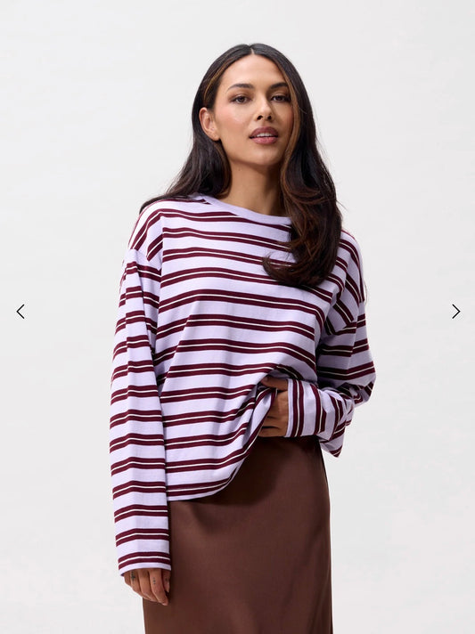 Striped long sleeve - Lavender Frost