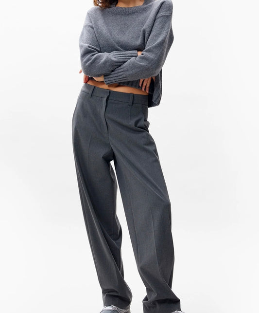 tapered trousers - grey