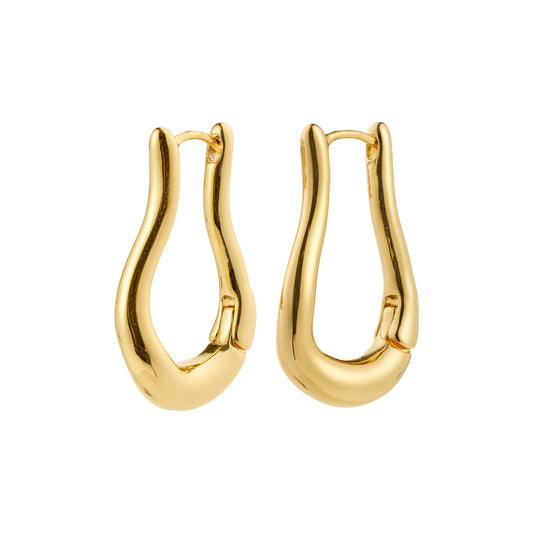 UNFOLD hoops gold-plated