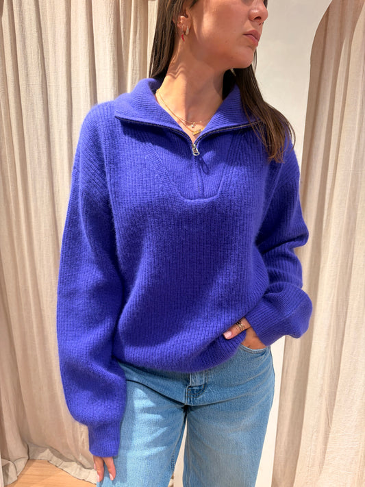 Pullover trucker-neck Breckenridge - ultra violet