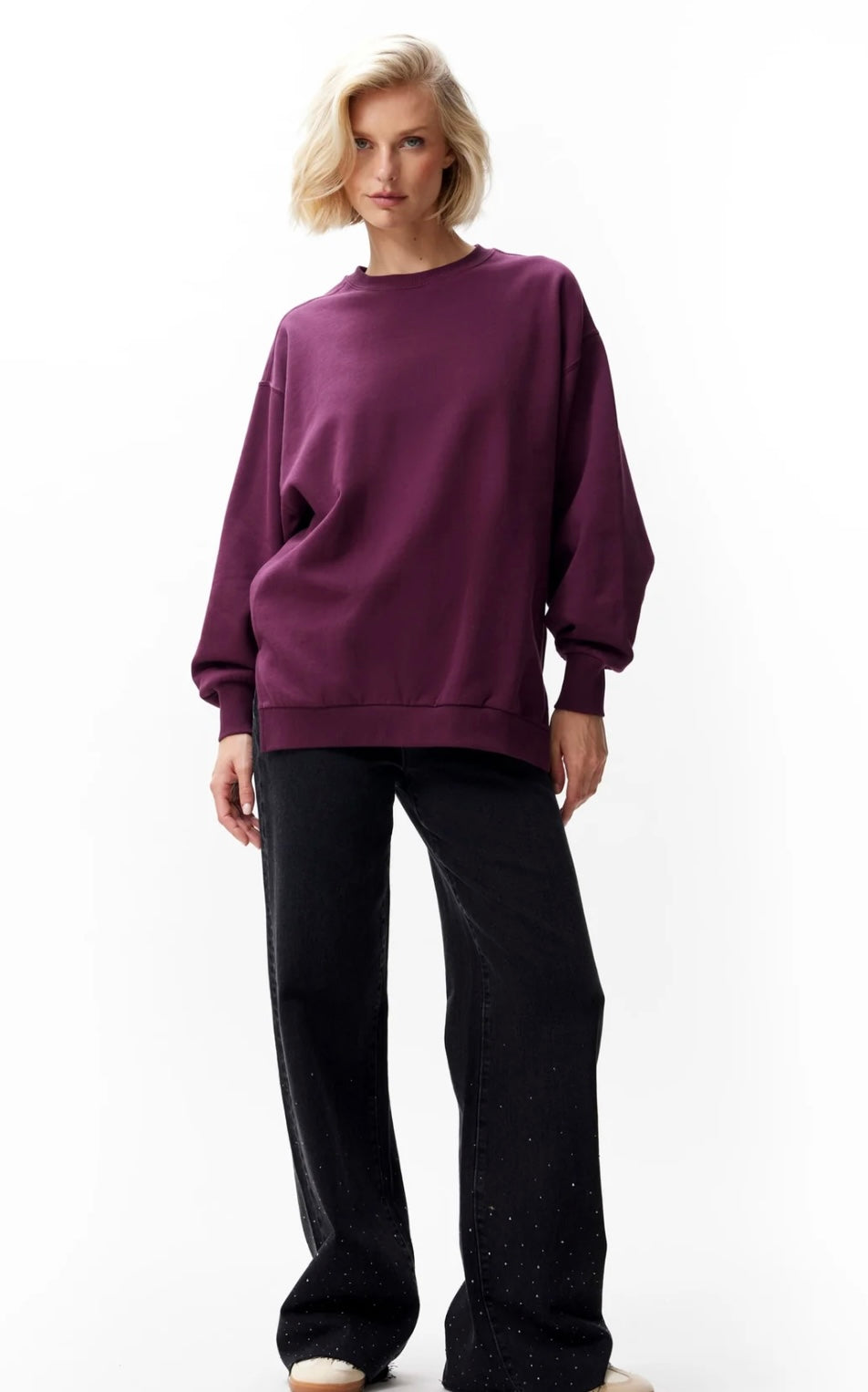 Relaxed sweater - Bordeaux