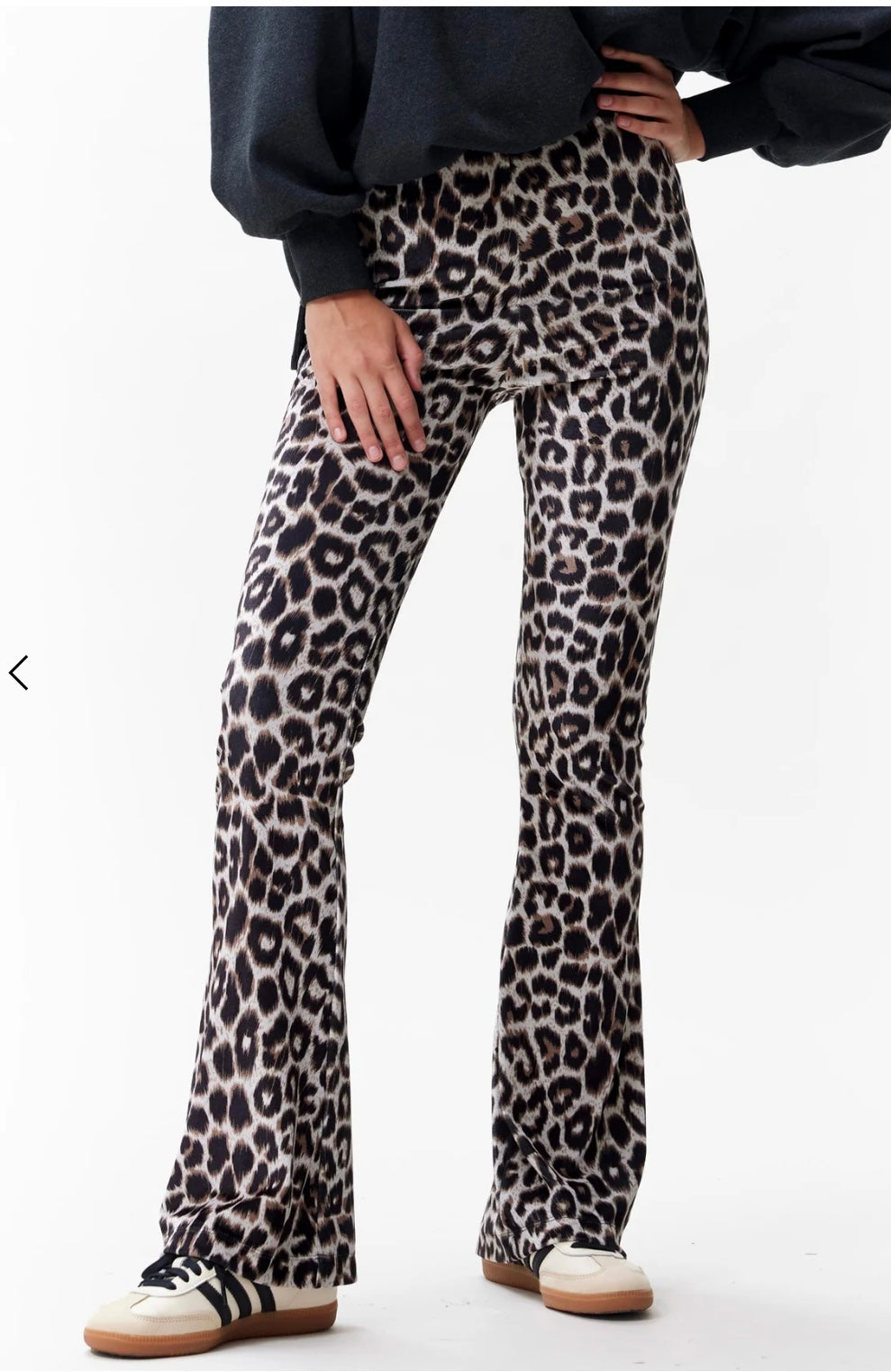 Velvet leopard flared