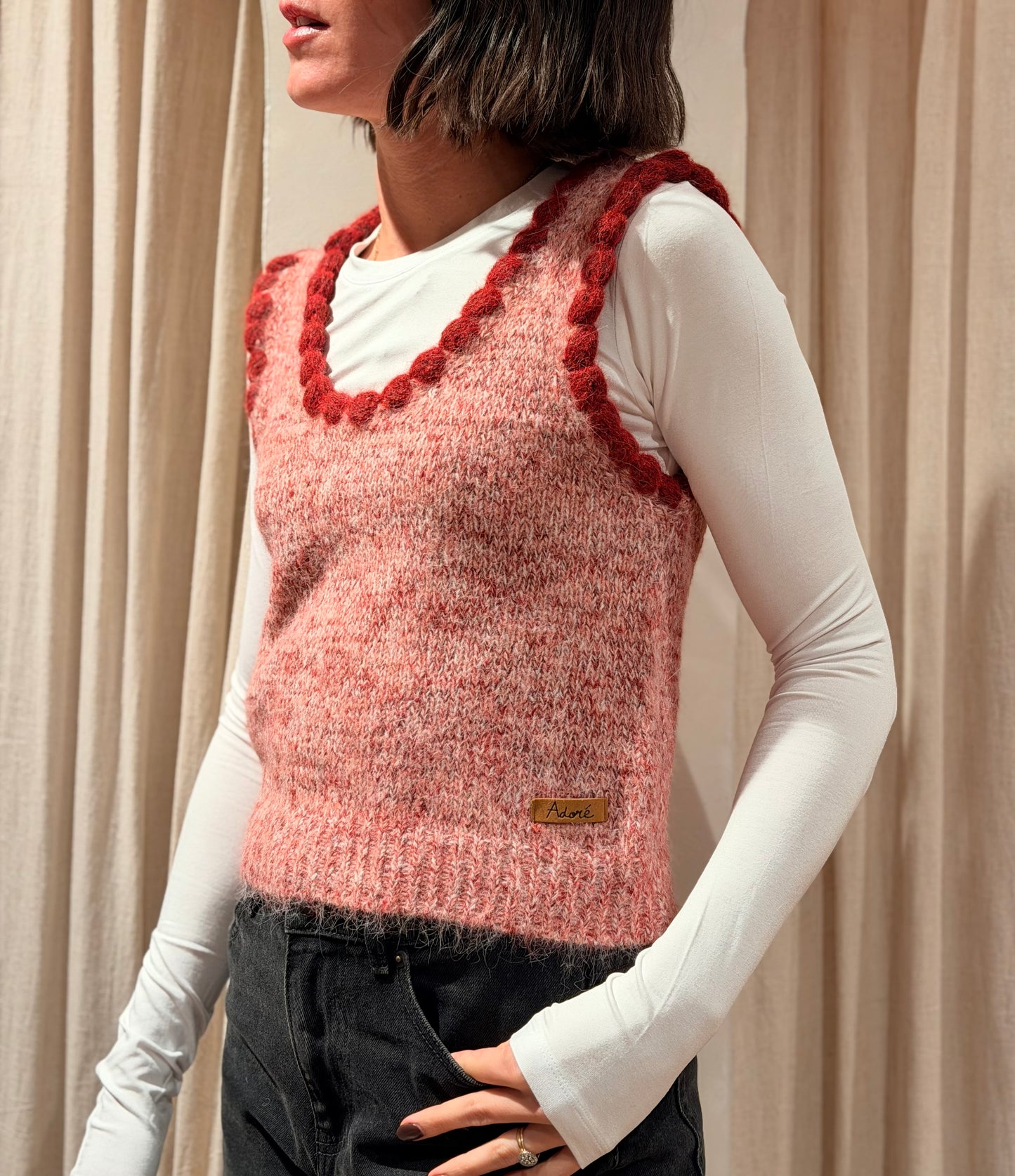 Pull-débardeur Mia - Rouge