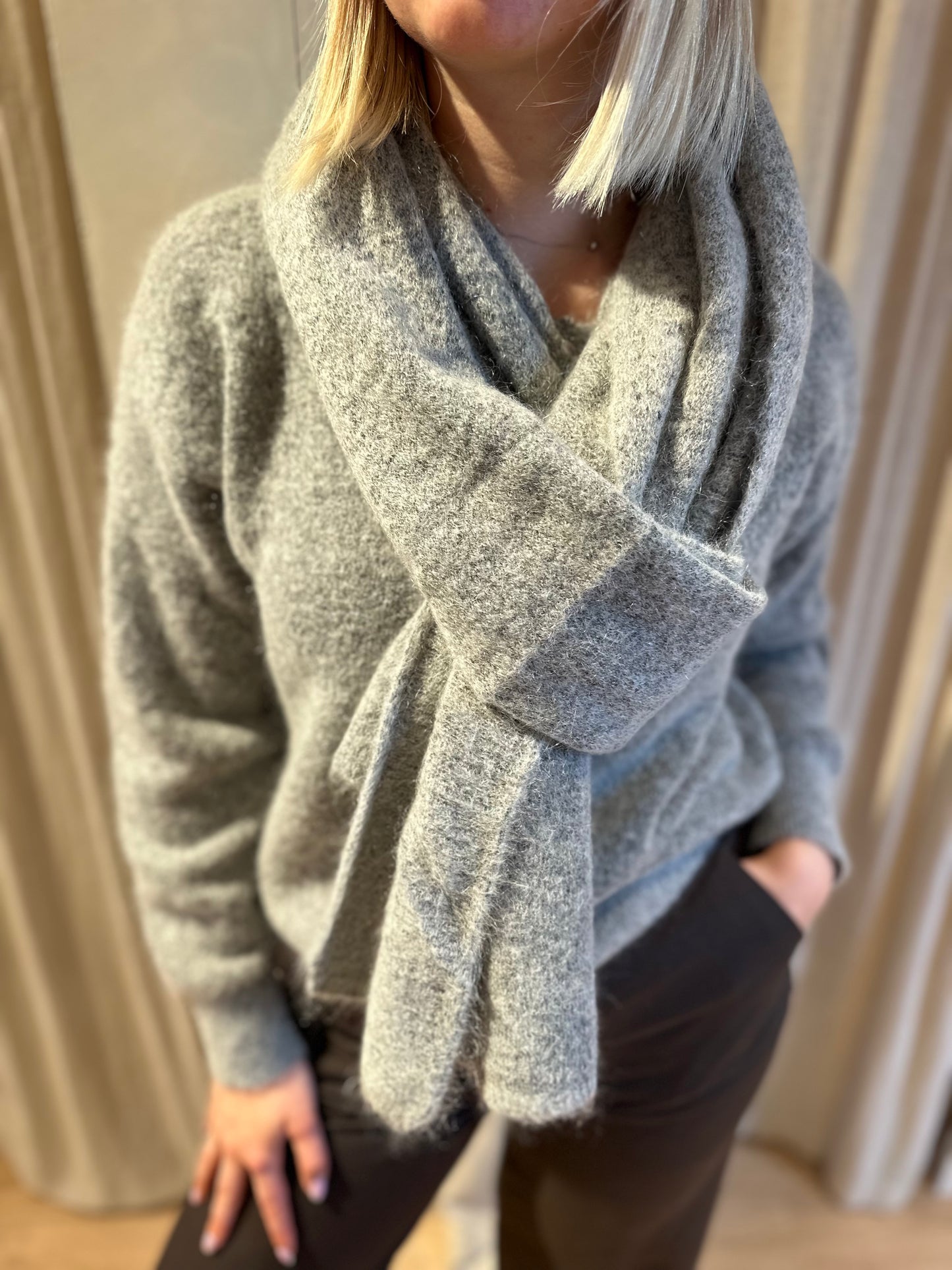 Scarf ovray - dark motted