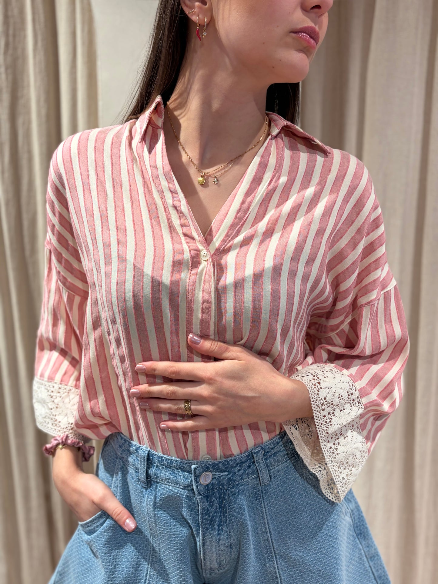 Top Idalie - Pink Stripes