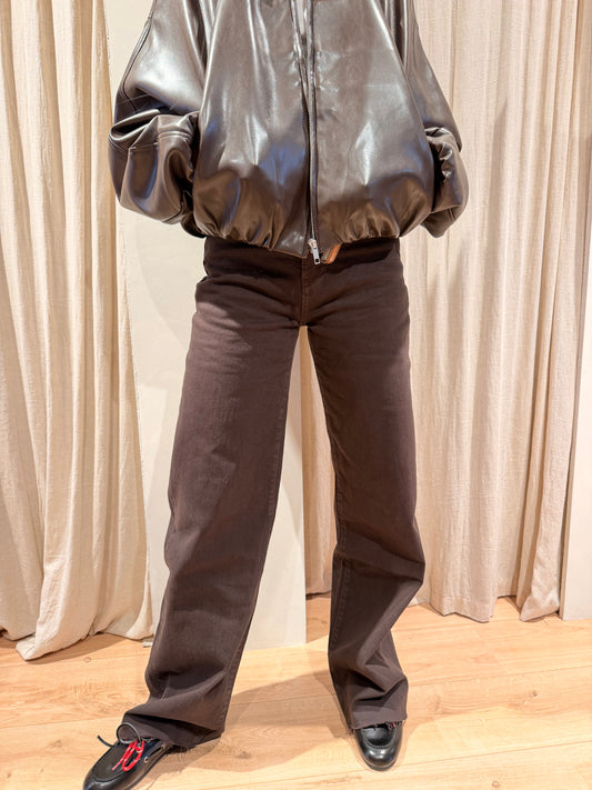 Loose fit jeans dark cacao