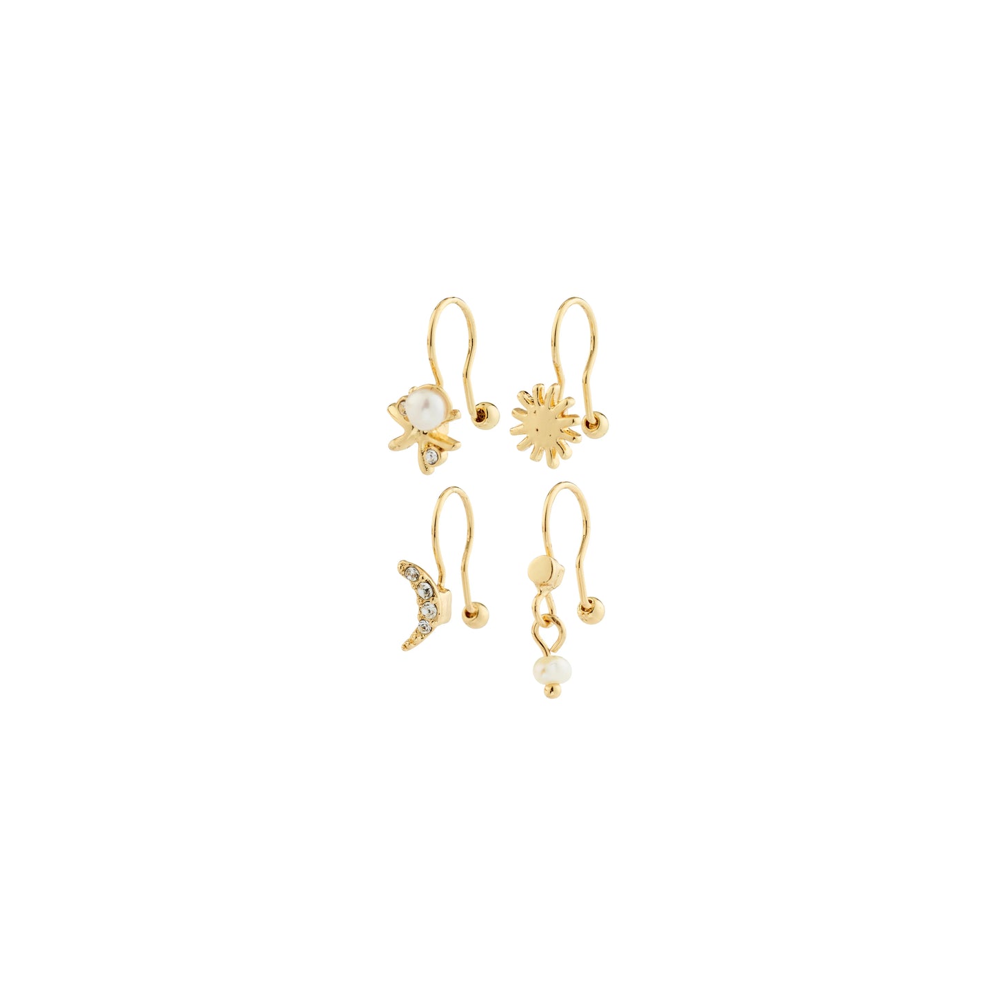 ear cuff EVON 4 in 1 set plaquée or