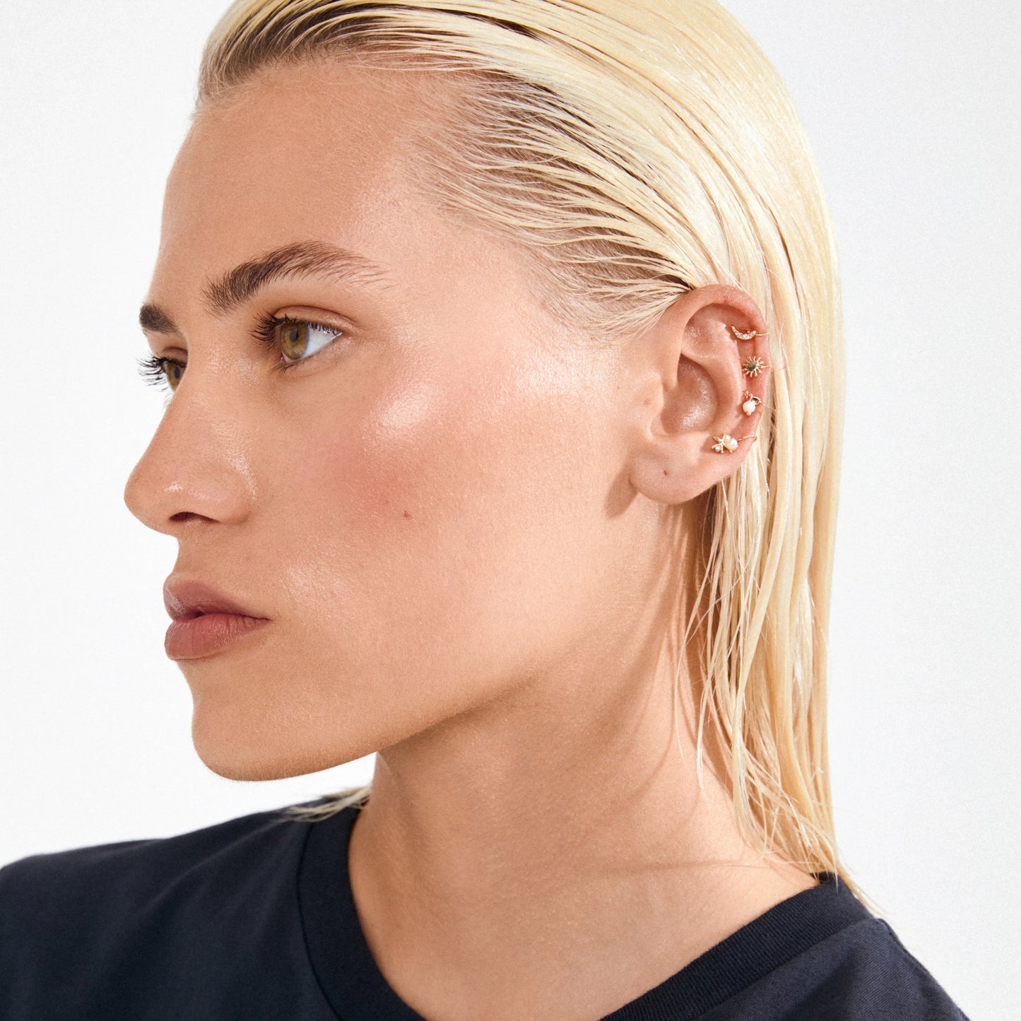 ear cuff EVON 4 in 1 set plaquée or